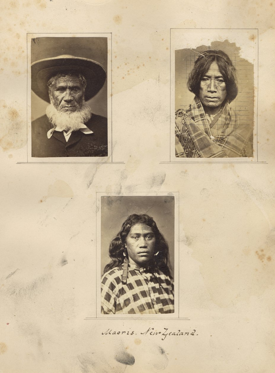 Maori, Nuova Zelanda, c.1865 da New Zealander Photographer