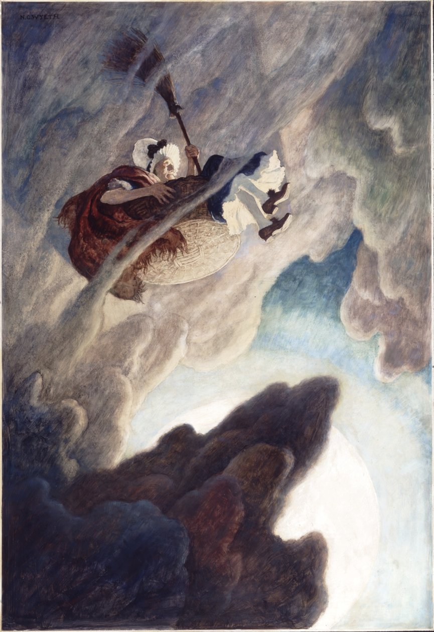 La vecchia donna lanciata in un secchio, 1940 da Newell Convers Wyeth