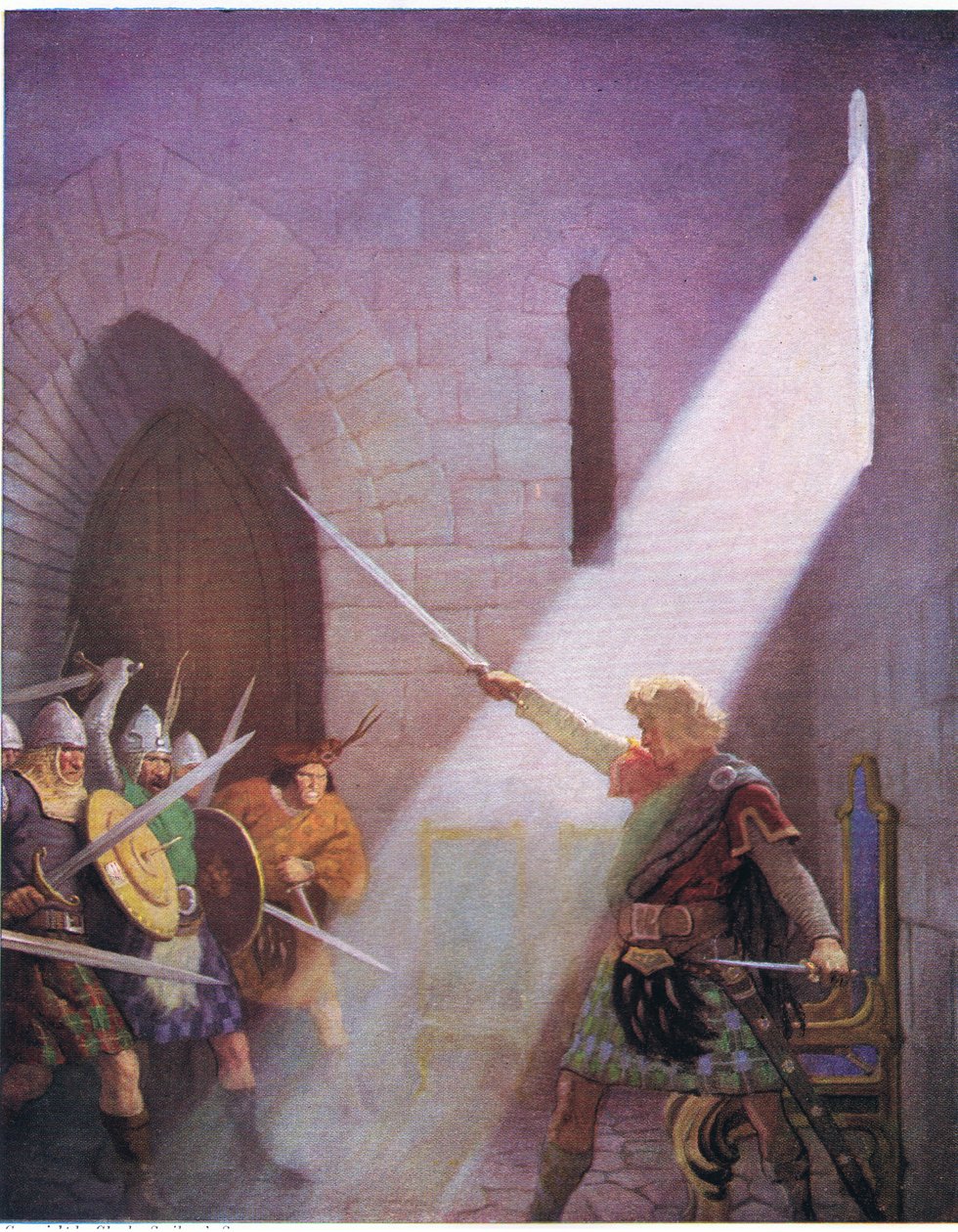 Wallace impugna la spada del re, da The Scottish Chiefs pubblicato da Charles Schribner