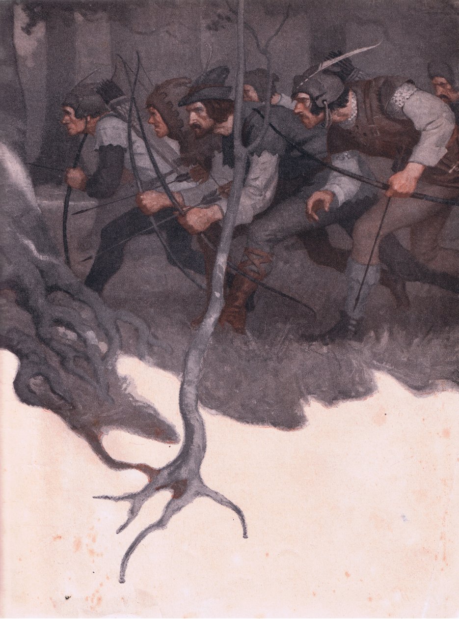 Design della copertina interna da Newell Convers Wyeth
