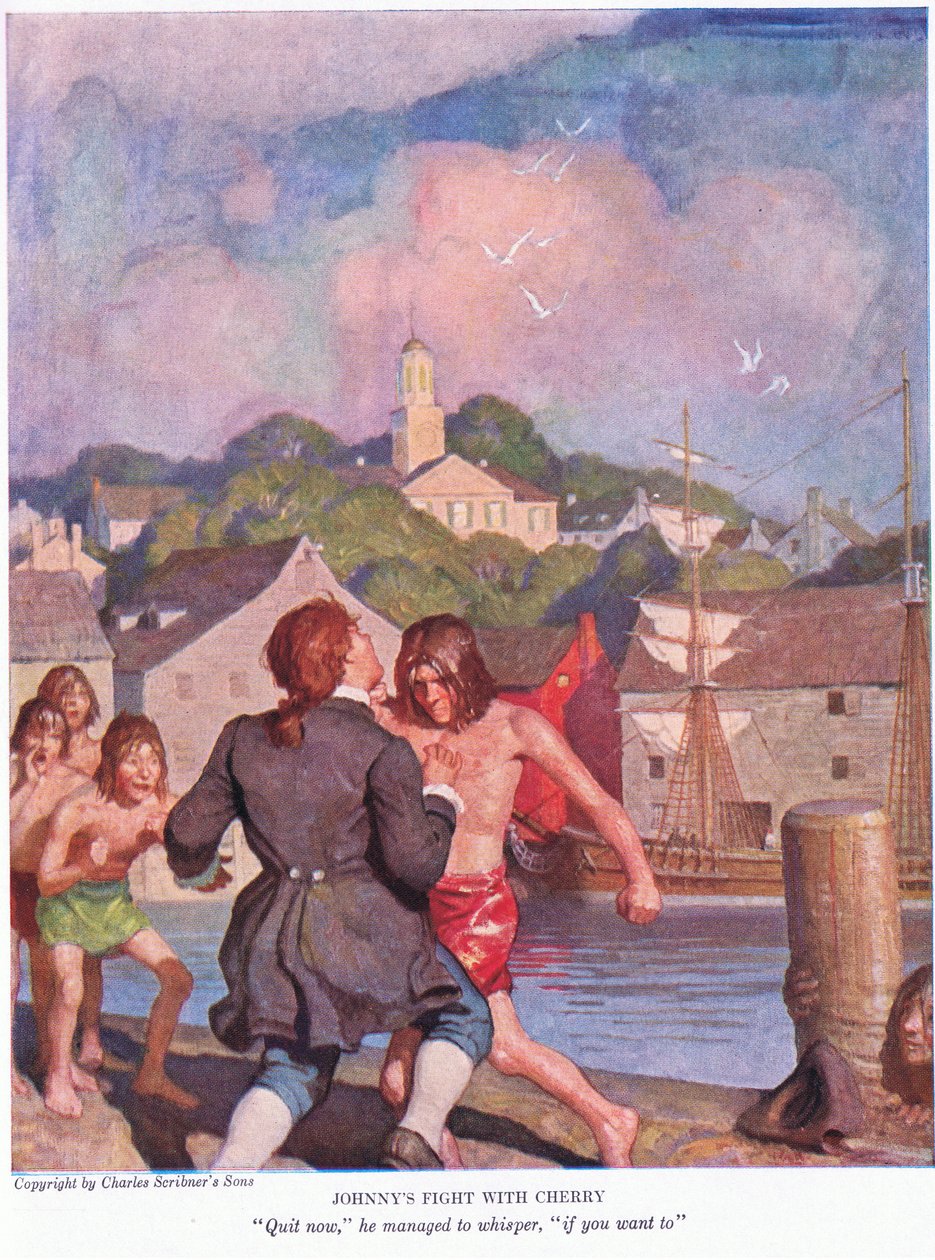 La lotta di Johnny con Cherry! Smetti ora, riuscì a sussurrare, se vuoi da Newell Convers Wyeth