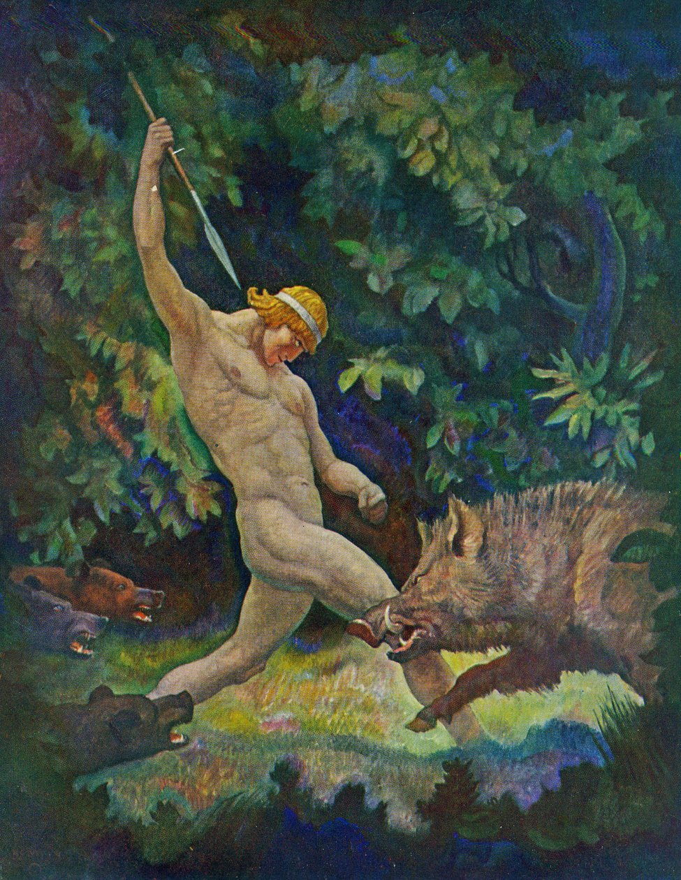 La caccia al cinghiale, 1929 da Newell Convers Wyeth