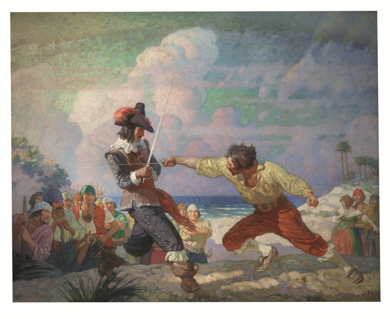 Il duello sulla spiaggia da Newell Convers Wyeth