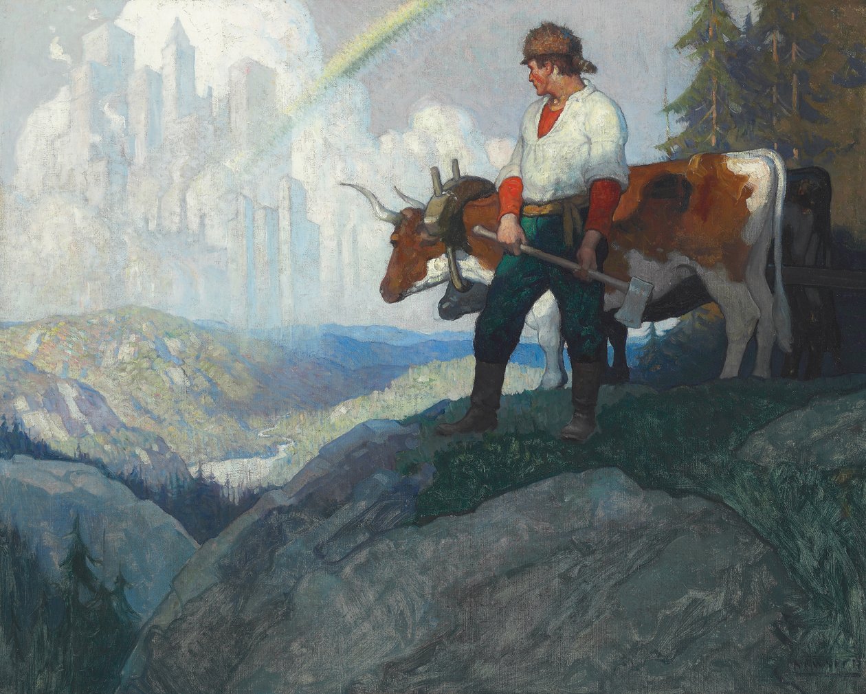 Il pioniere e la visione, c.1918 da Newell Convers Wyeth