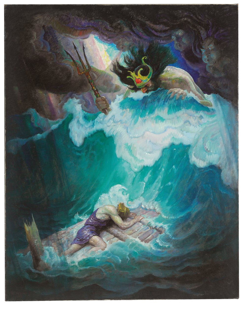 La zattera di Odisseo (Nettuno si scontra con Odisseo) da Newell Convers Wyeth