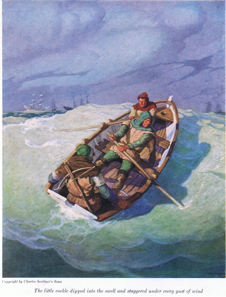 Il piccolo guscio si immergeva nel mare e vacillava sotto ogni raffica di vento da Newell Convers Wyeth