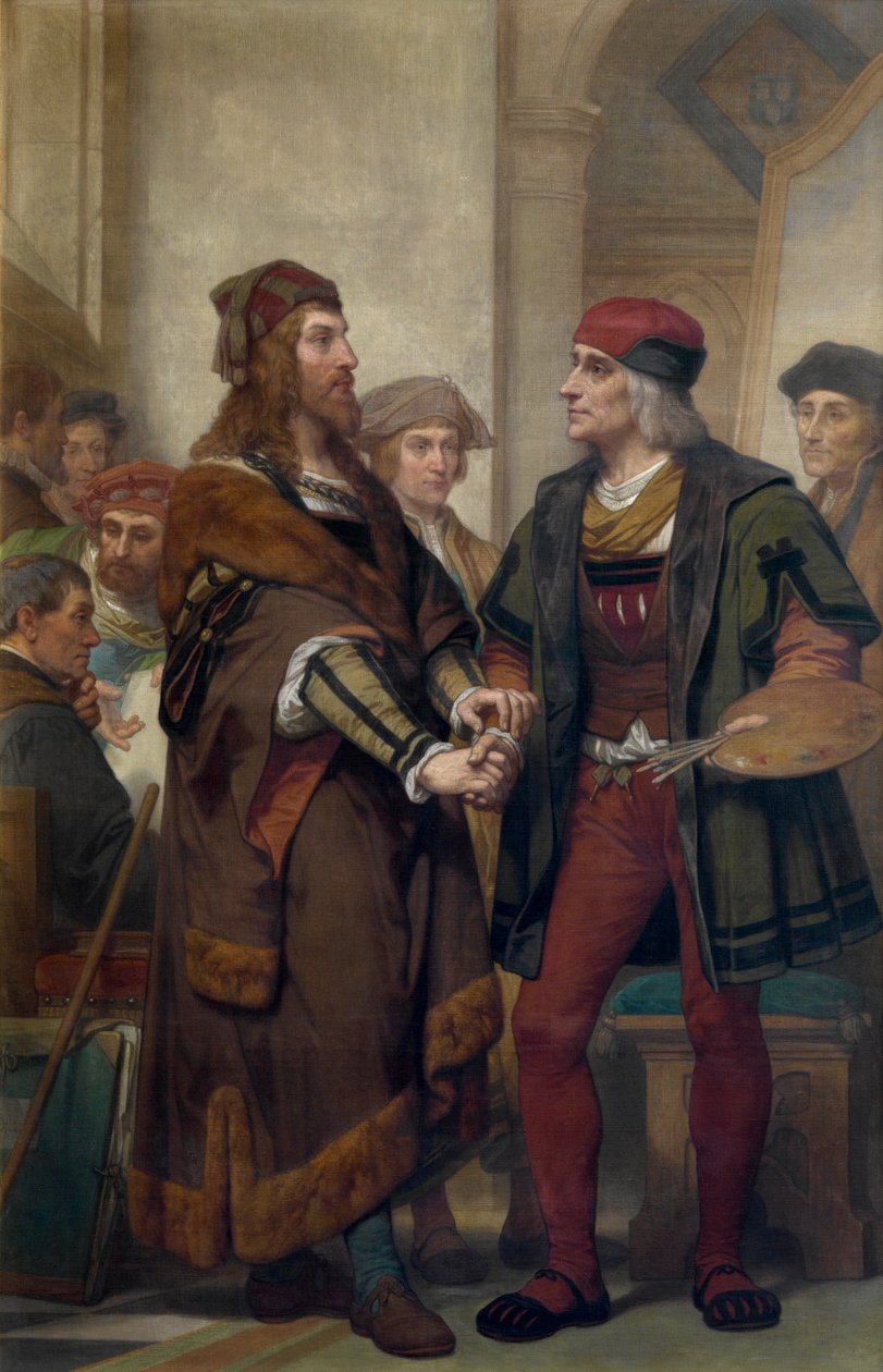 Albrecht Dürer visita Quinten Massijs da Nicaise de Keyser