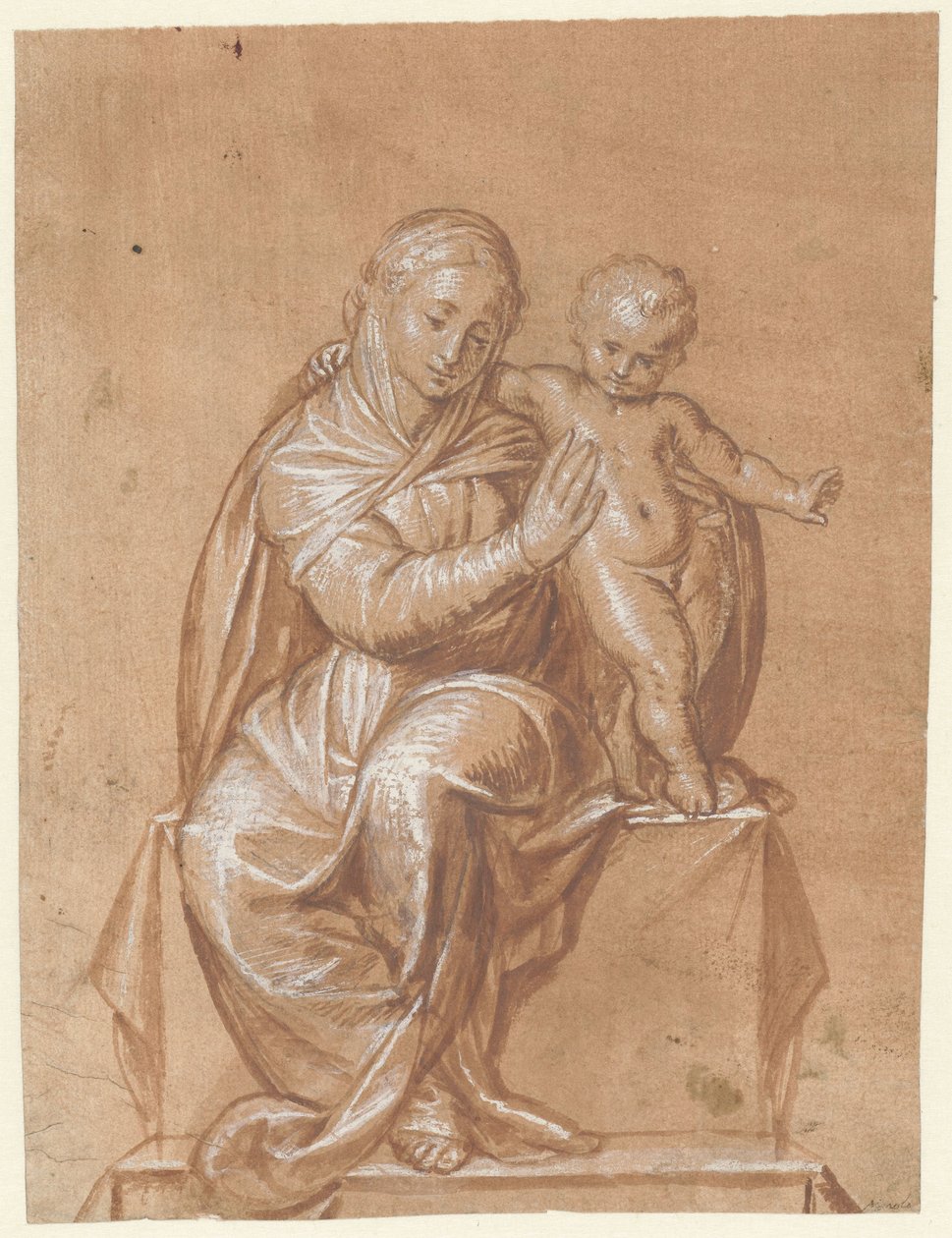 Madonna seduta con bambino da Niccolò Giolfino (I)