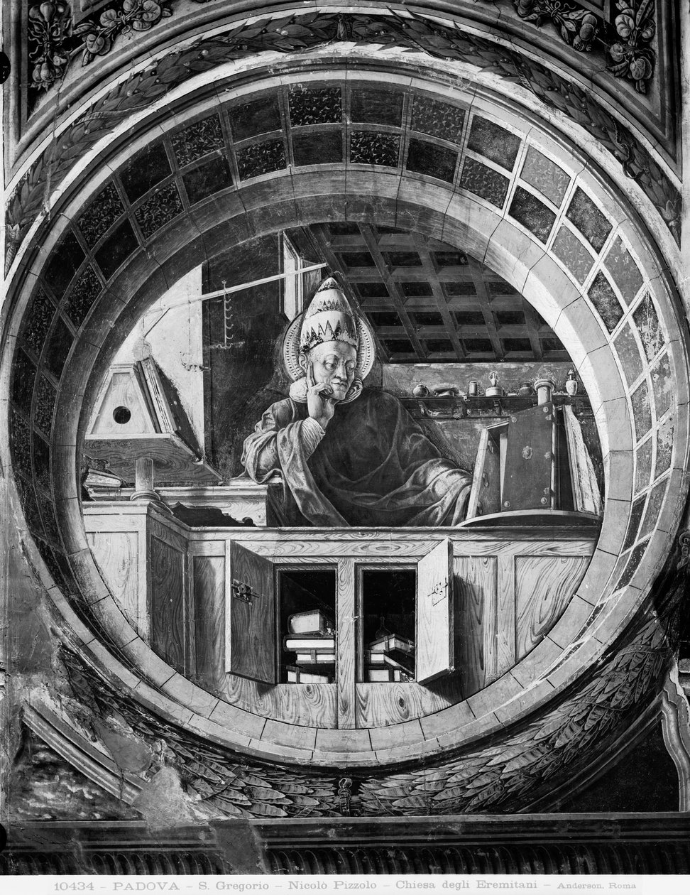 San Gregorio, c.1450-52 (affresco) da Niccolò Pizzolo