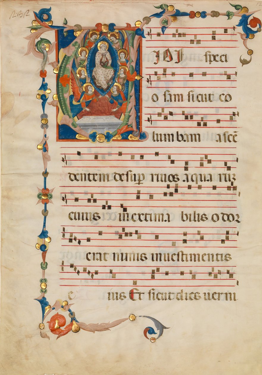 Foglio di manoscritto con l