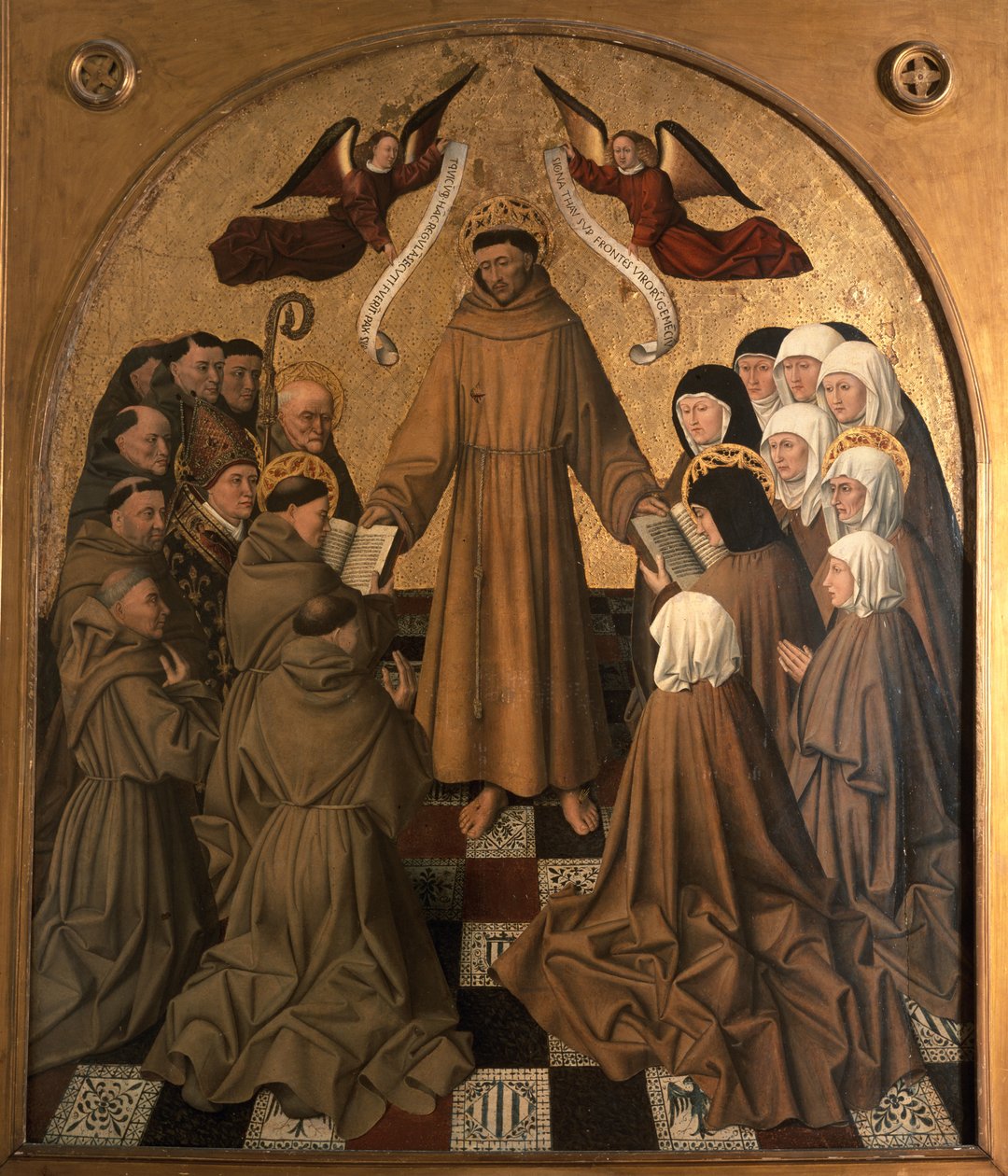 San Francesco che dà la Regola ai suoi Discepoli, pannello dalla Pala di Rocca da Niccolo Antonio Colantonio
