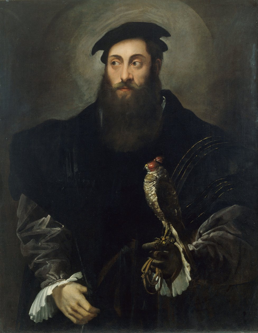 Ritratto di un gentiluomo con un falco da Niccolo dellAbbate