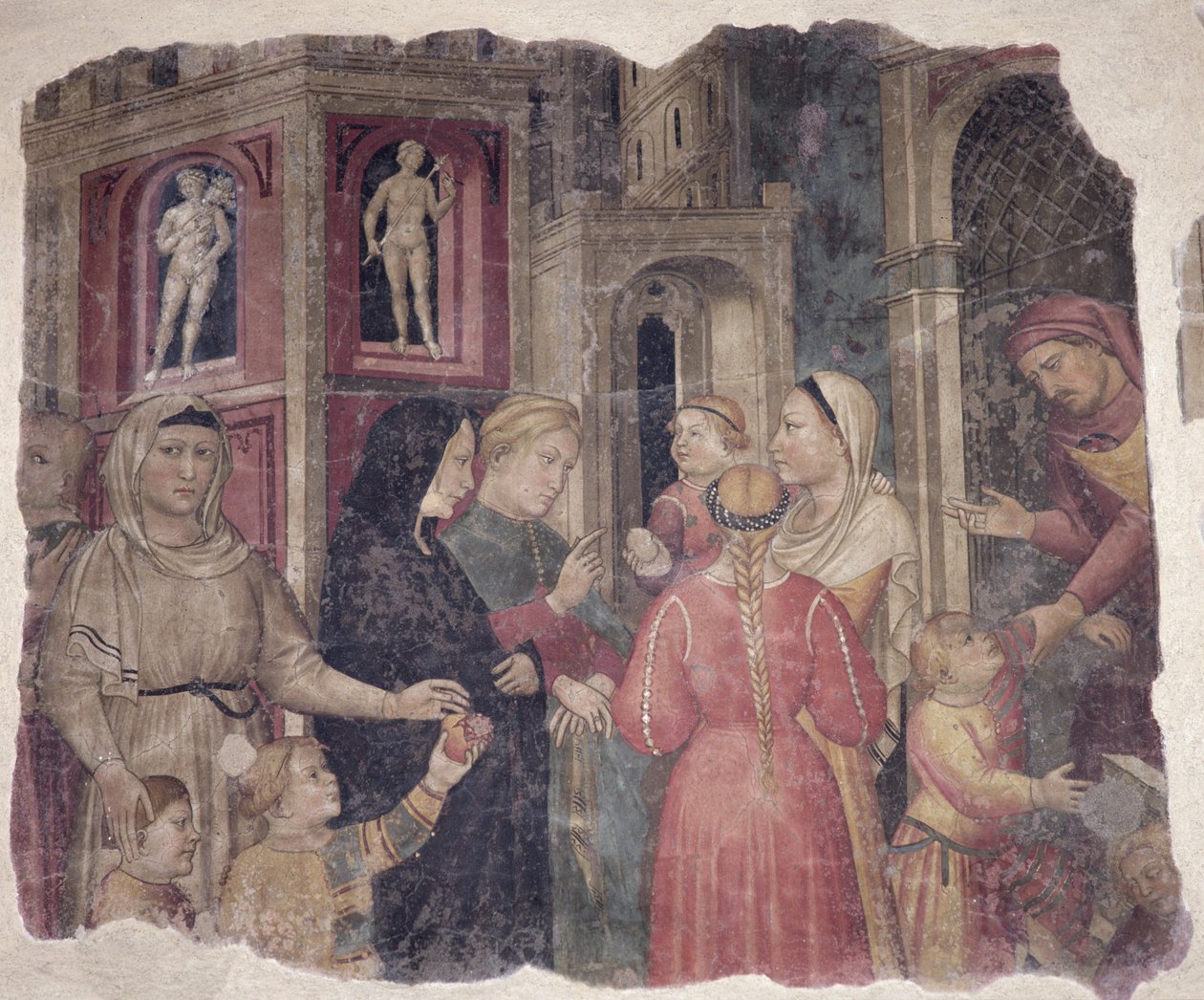 Capitani della Misericordia, 1386 (dettaglio) da Niccolò Pietro di Gerini