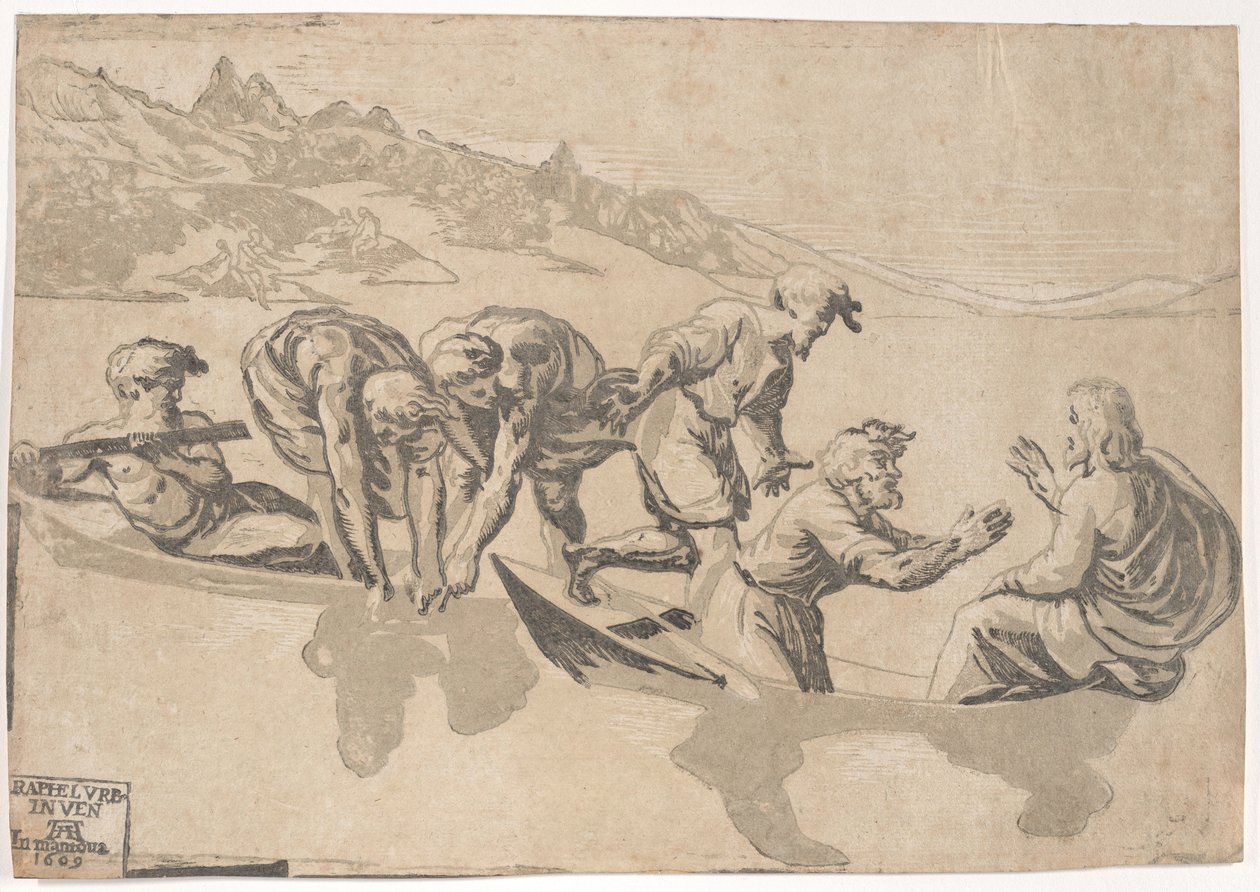 La Pesca Miracolosa, 1540-1550 ripubblicato 1609 da Niccolo Vicentino