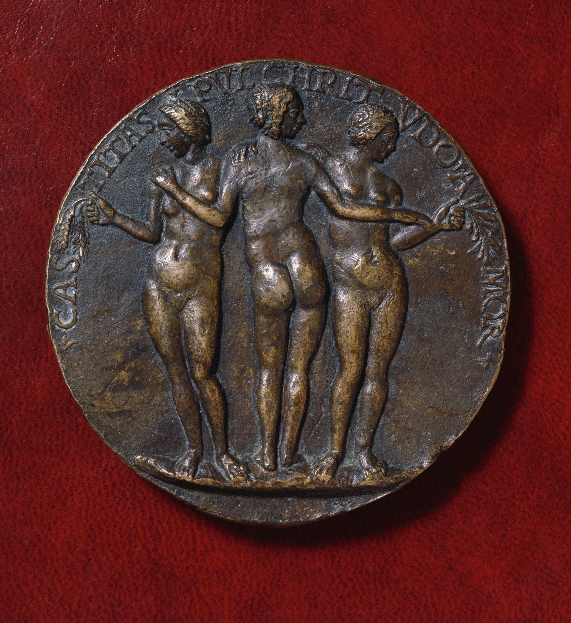 Medaglia raffigurante Le Tre Grazie (bronzo) da Niccolo di Giovanni Fiorentino