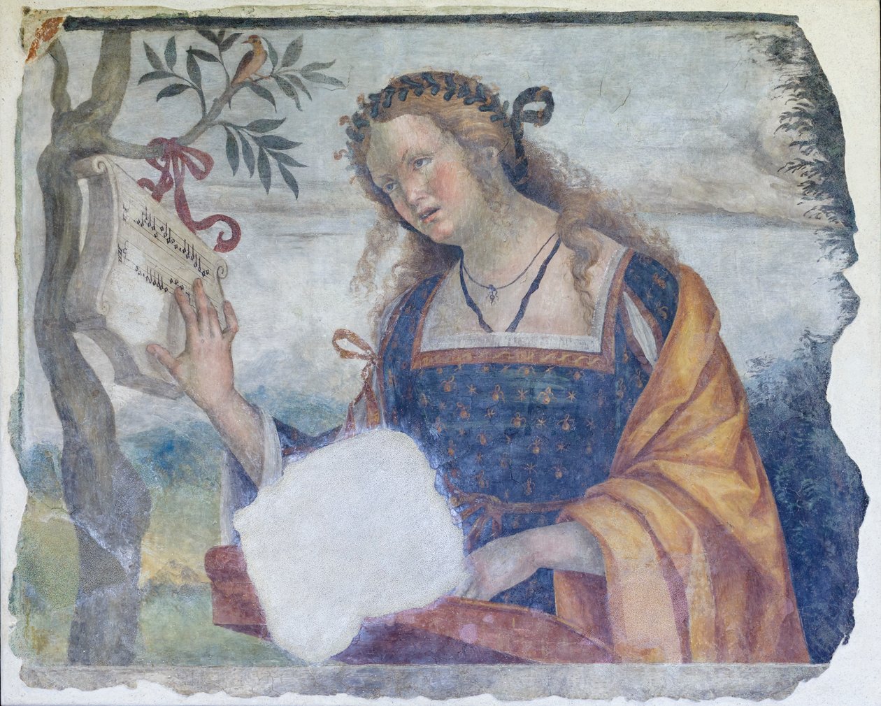 Allegoria della musica, 1520-24 circa (affresco staccato) da Niccolo the Younger Giolfino