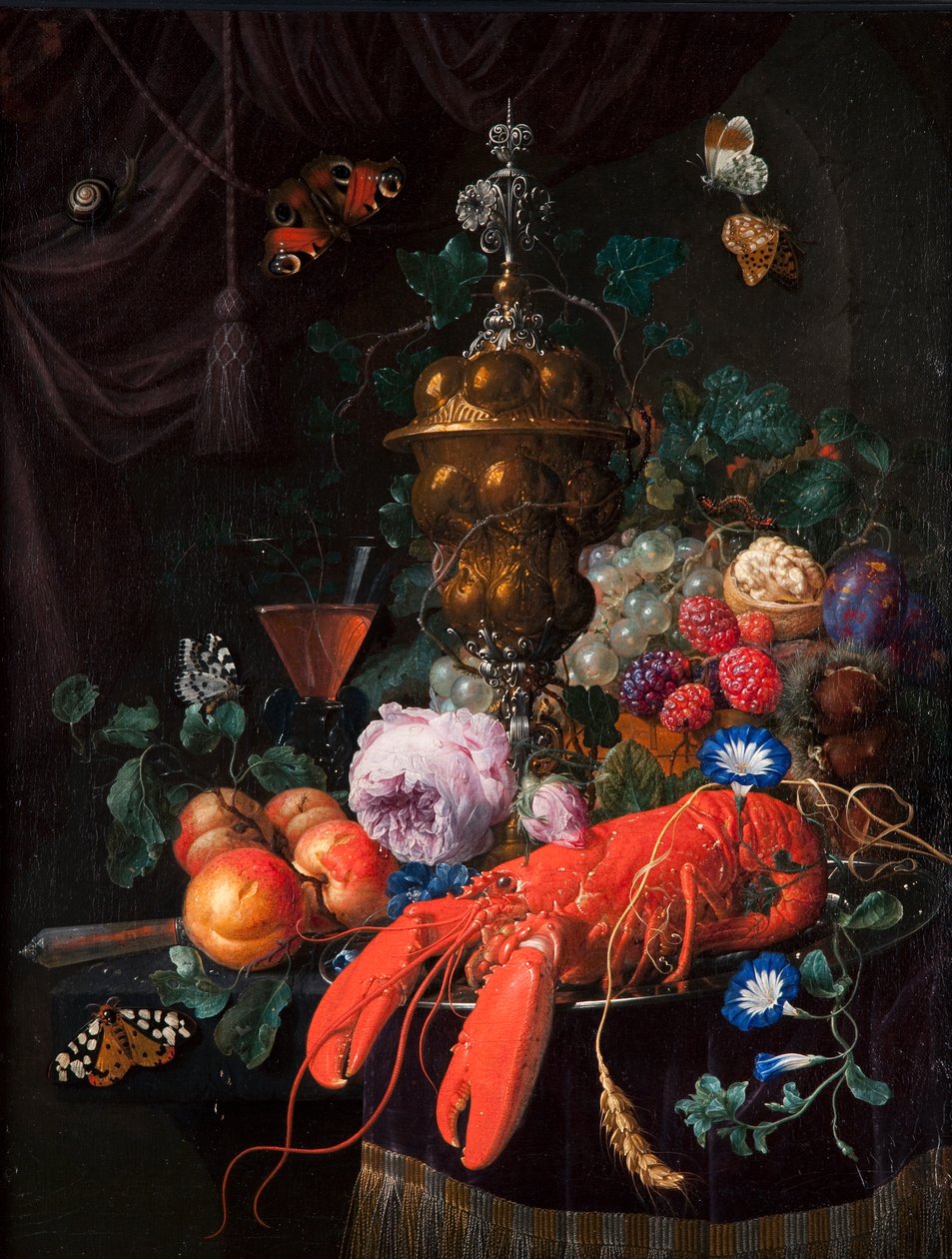 Natura morta con aragosta, 1678 da Nicholaes van Verendael