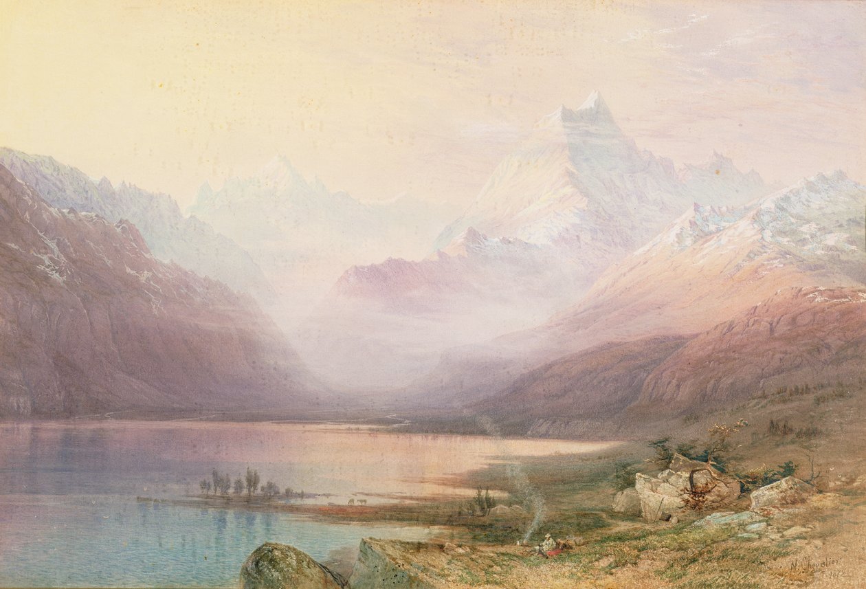 Monte Cook e Lago Pukaki, Isola del Sud, Nuova Zelanda da Nicholas Chevalier