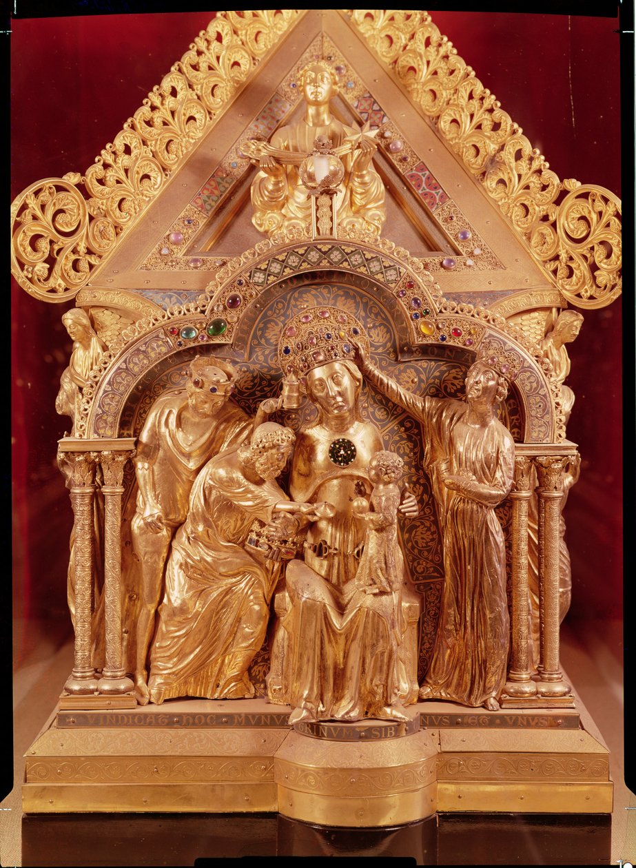 Adorazione dei Magi, estremità a timpano del Santuario di Nostra Signora di Notre-Dame, 1205 da Nicholas of Verdun