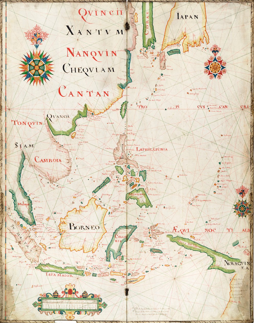 Mappa delle Indie Orientali da Nicholas Comberford