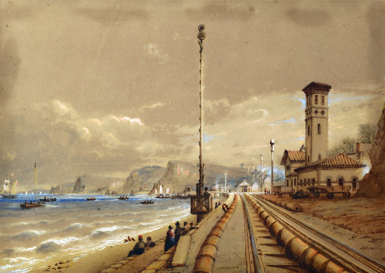 Ferrovia atmosferica a Dawlish, c.1850 da Nicholas Condy