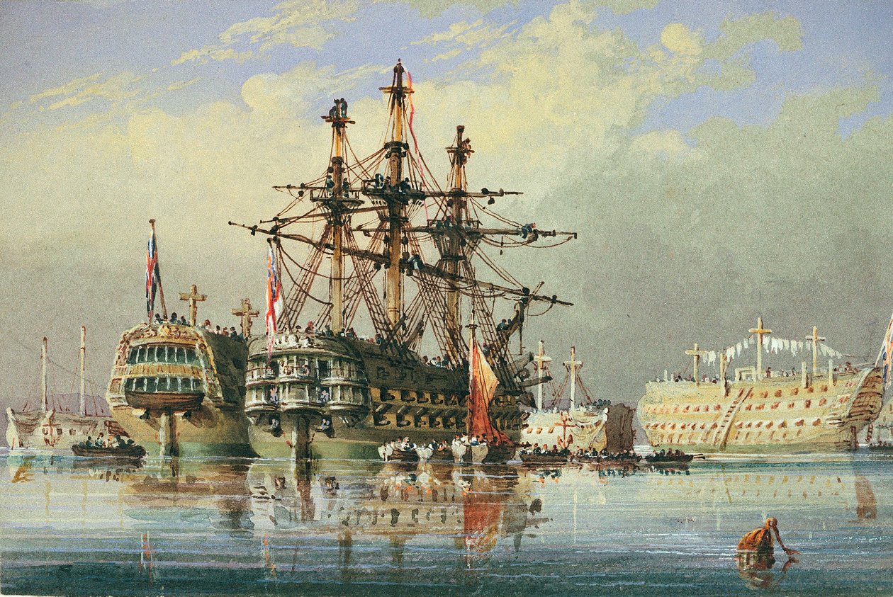 Navi in ordinario a Devonport, c.1850 da Nicholas Condy