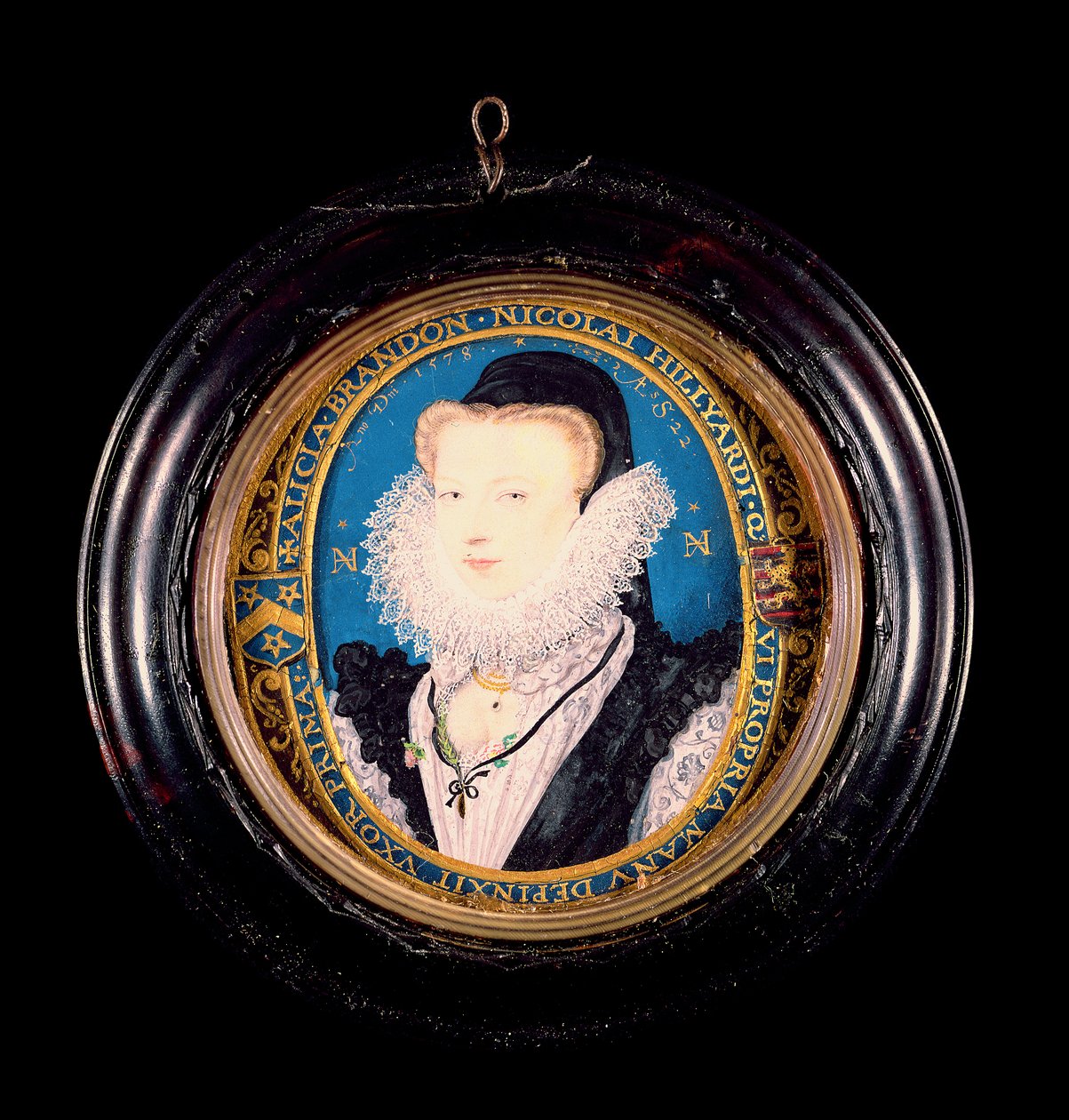 Alice Brandon, Mrs Hilliard, 1578 da Nicholas Hilliard