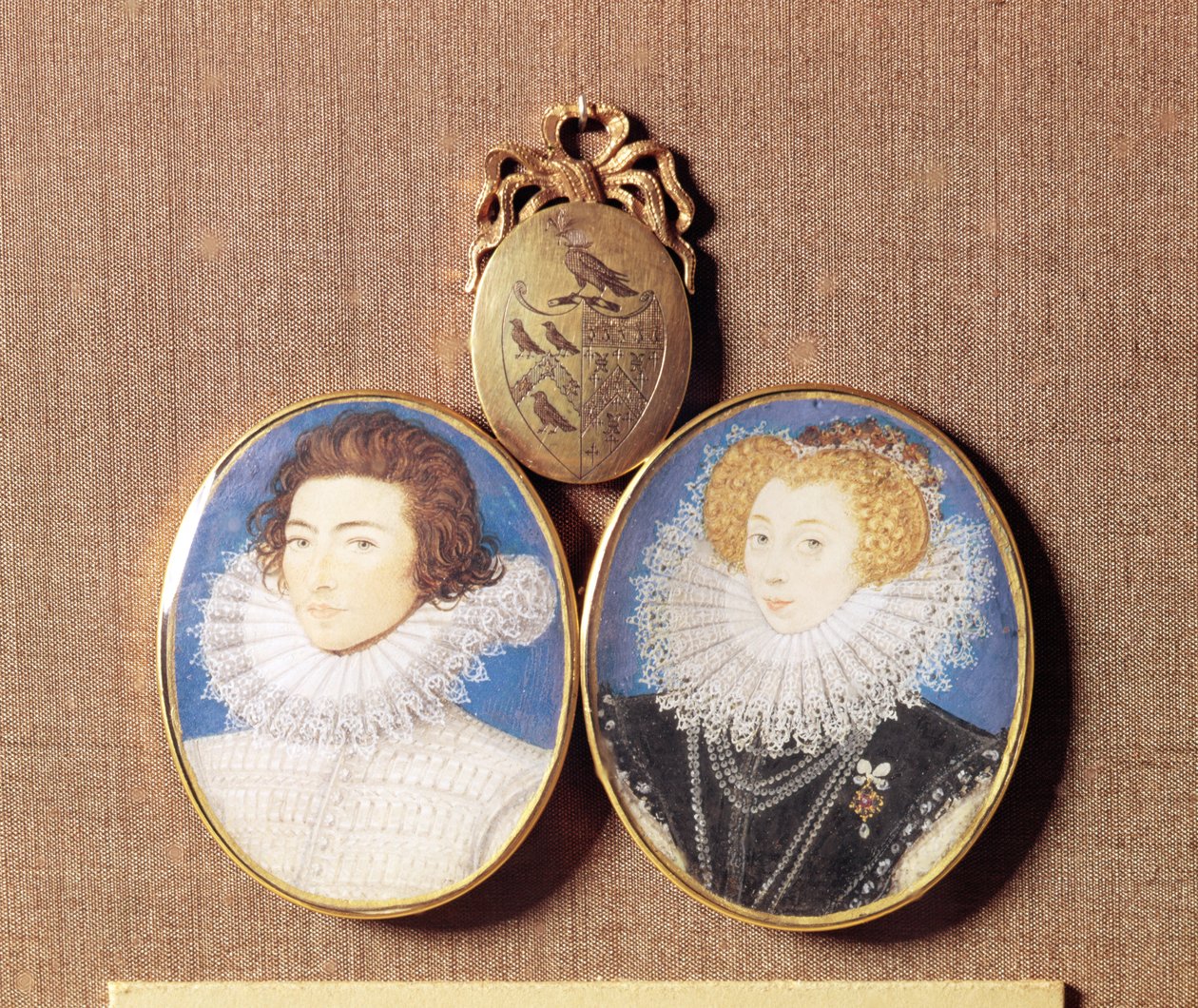 John Croker e sua moglie Frances da Nicholas Hilliard