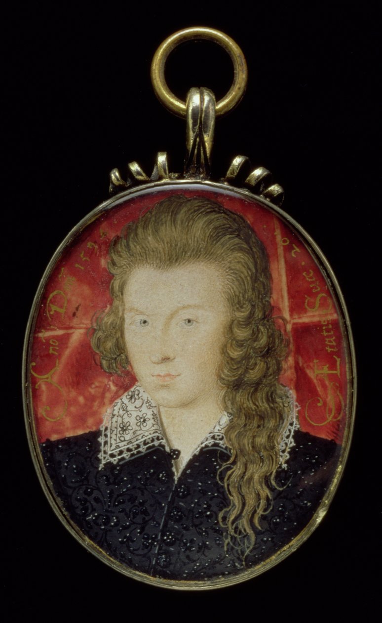 No.3856 Henry Wriothesley, 3° Conte di Southampton (1573-1624), c.1594 da Nicholas Hilliard