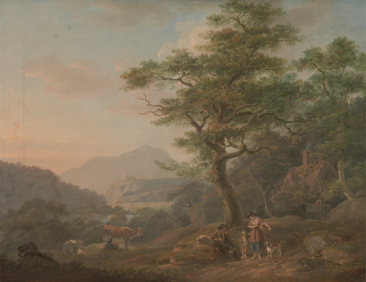 Un paesaggio con figure da Nicholas Pocock