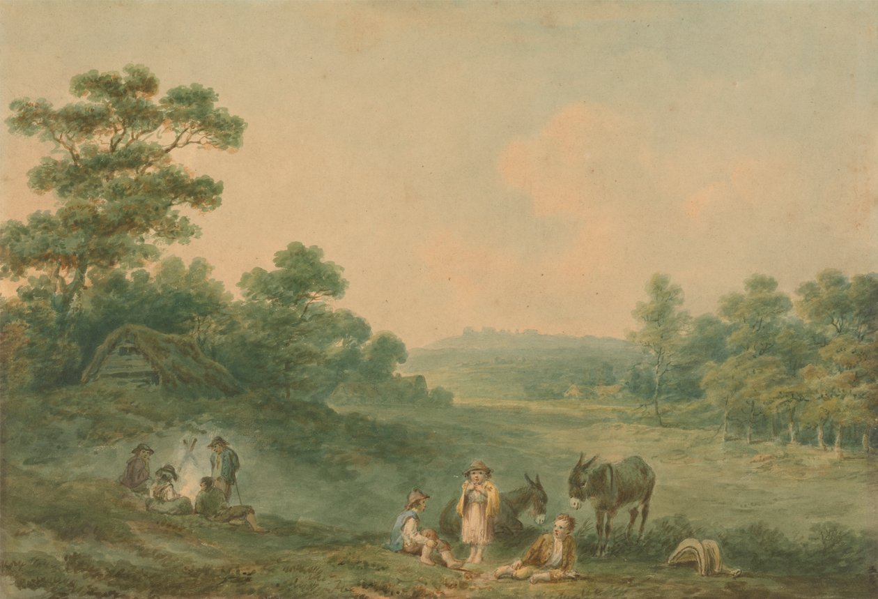 Paesaggio con zingari da Nicholas Pocock