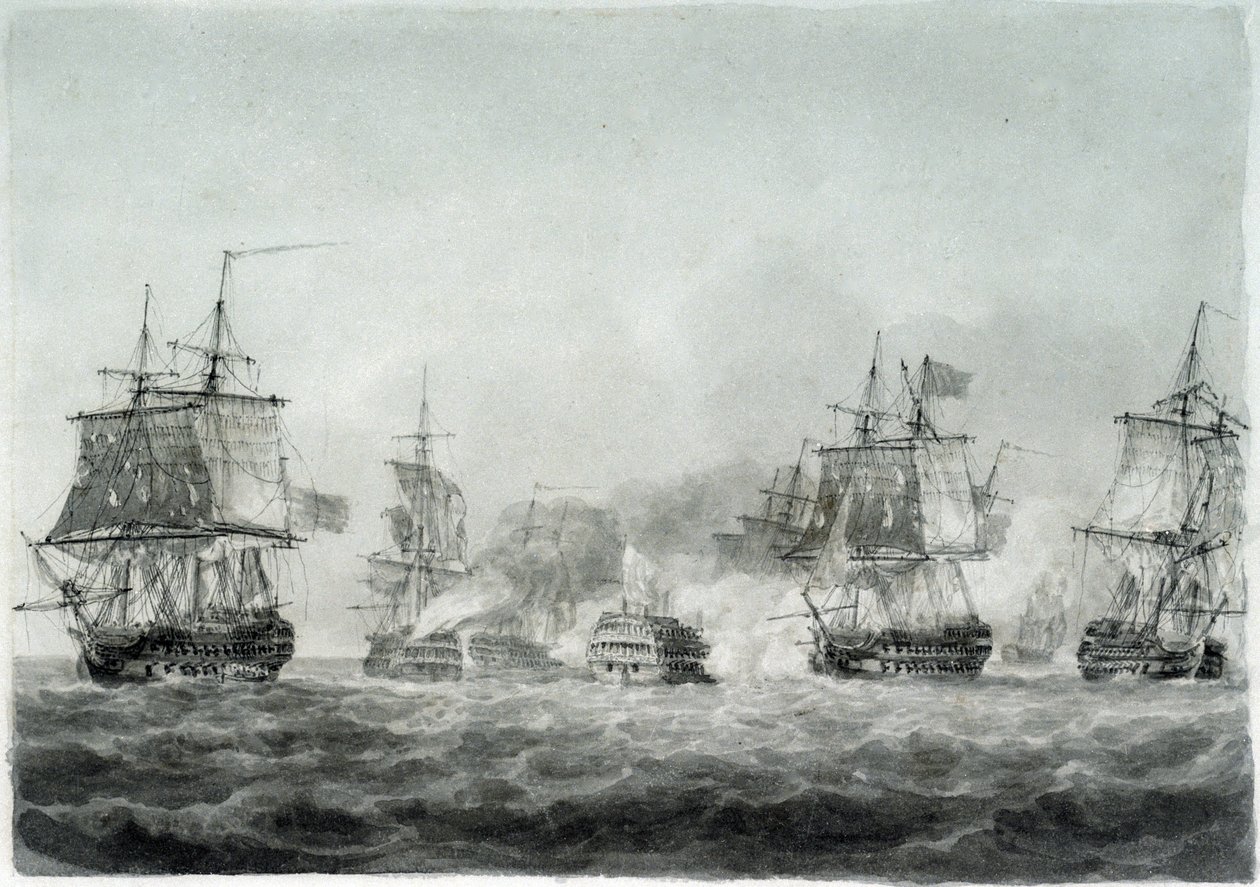 La battaglia di Camperdown (Mare del Nord) da Nicholas Pocock