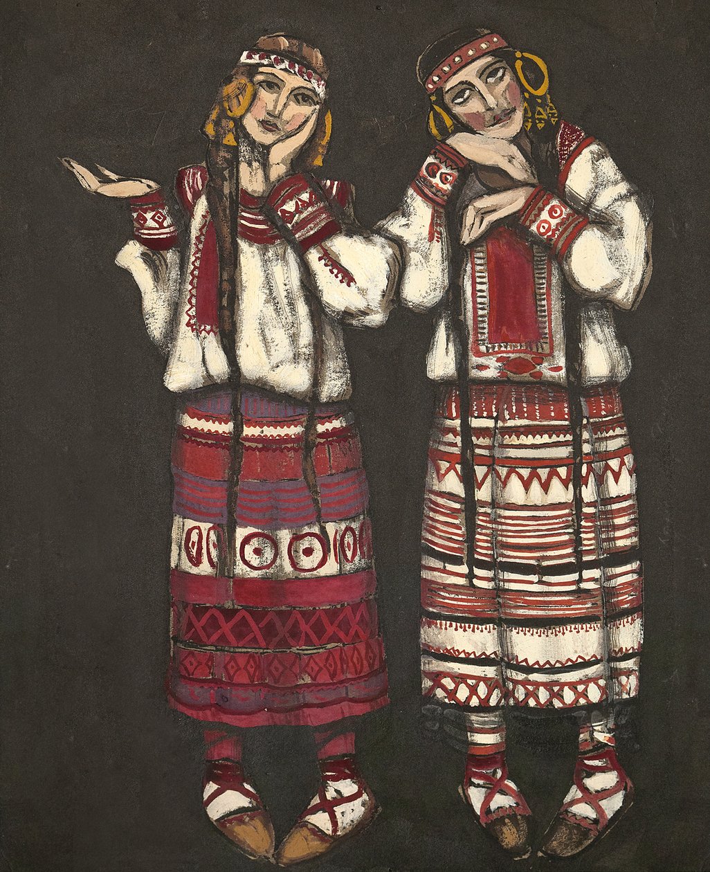 Costume per il balletto La Sagra della Primavera di I. Stravinski, 1930 da Nikolai Konstantinowitsch Roerich