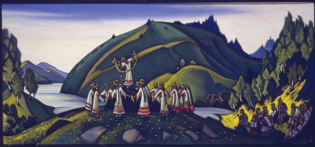 Decorazione per il balletto "La sagra della primavera" di Igor Stravinsky, 1945 da Nicholas Roerich