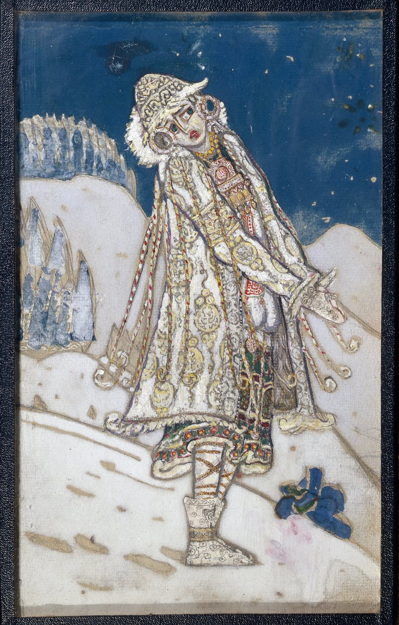 Progetto di costume per la pièce teatrale La fanciulla delle nevi di Aleksandr Ostrovskij da Nicholas Roerich