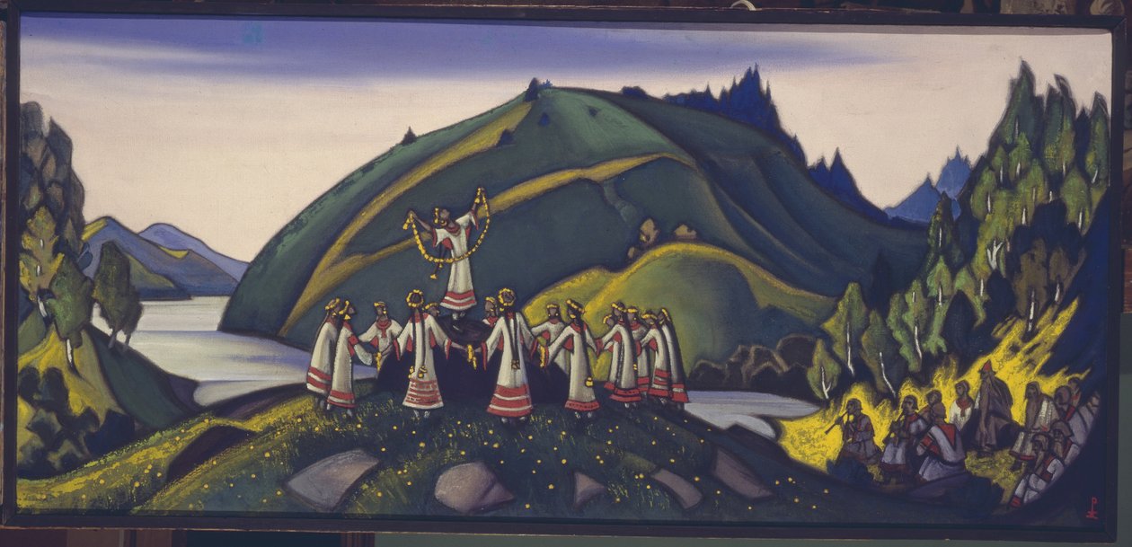 Scenografia per il balletto La Sagra della Primavera di I. Stravinsky, 1945 da Nikolai Konstantinowitsch Roerich