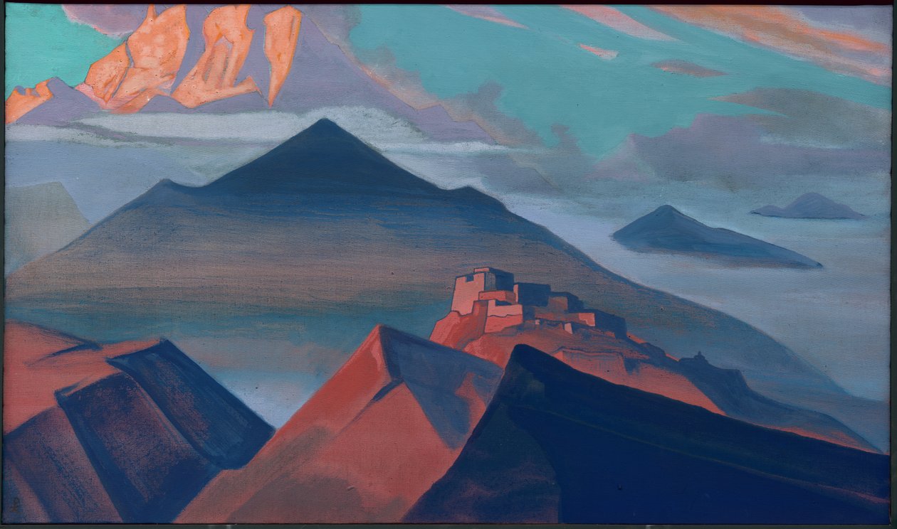 Montagna della tenda, serie "Montagne sacre", 1933 da Nicholas Roerich