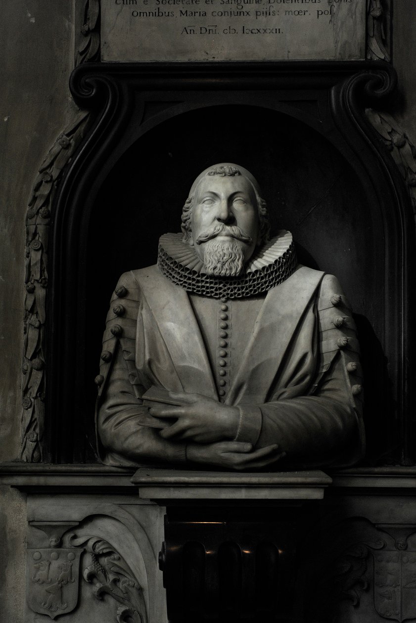 Memoriale a Hugo Barker, 1632 da Nicholas Stone