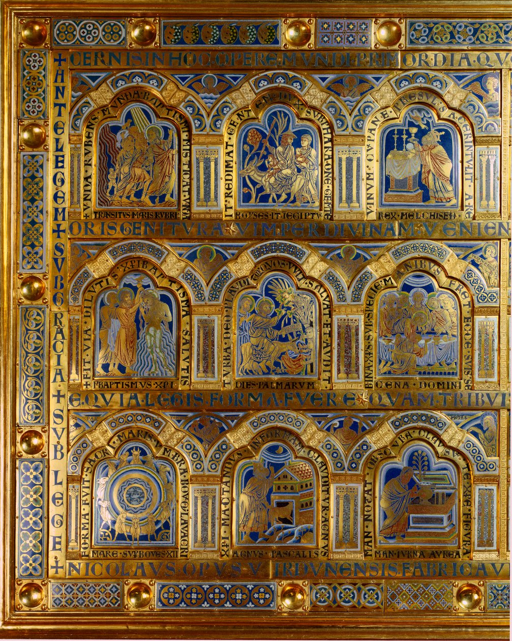 Altare di Verdun in oro e smalto di Nicolas de Verdun (ca.1130/50-1205): scene dall
