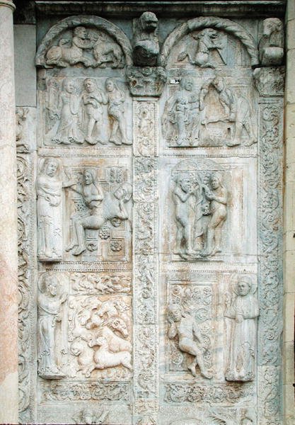 La storia di Adamo ed Eva, dal lato sud del portico ovest da Nicholaus Nicholaus