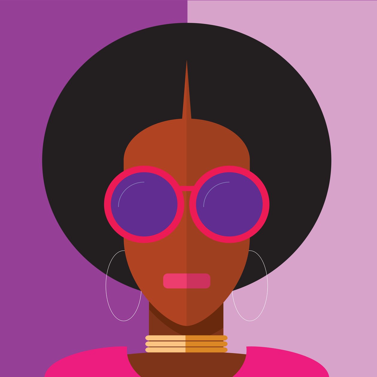 Ragazza afro, 2020 (digitale) da Nick Diggory