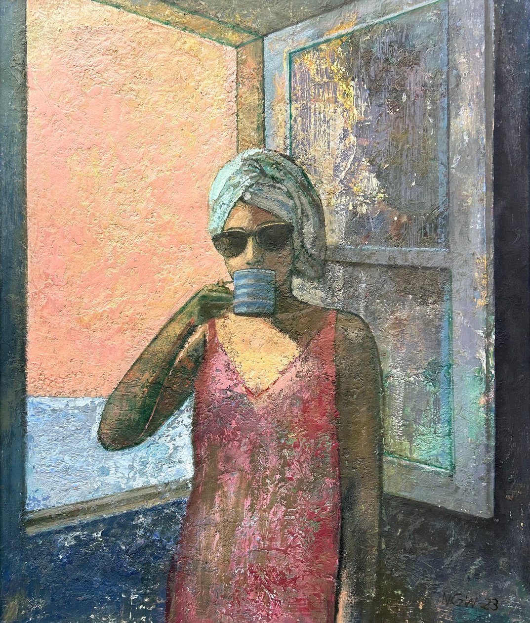 Americano, 2023-23 (olio su tavola) da Nick Williams