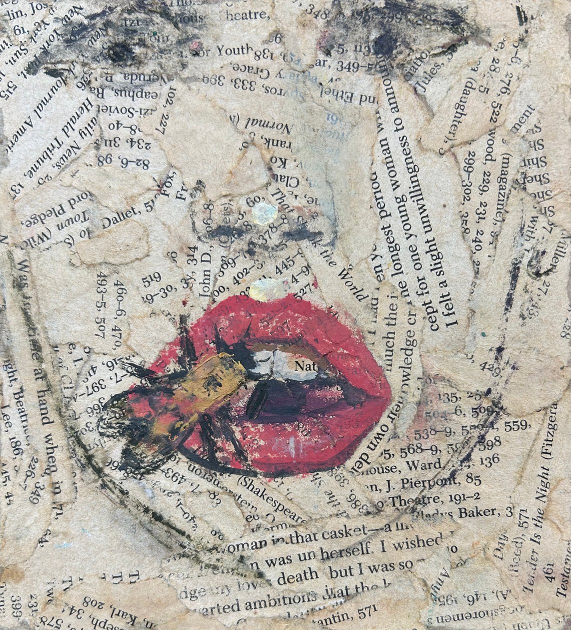 Labbra di ape, 2019-23 (collage) da Nick Williams