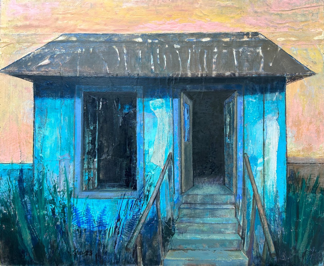 Scena del crimine, 2020-23 (olio su tavola) da Nick Williams