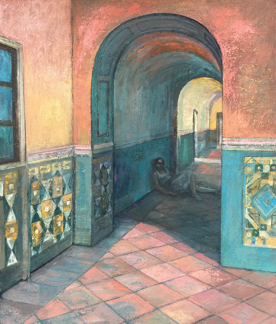 Corridoio di Grenada, 2018-23 (olio su tavola) da Nick Williams