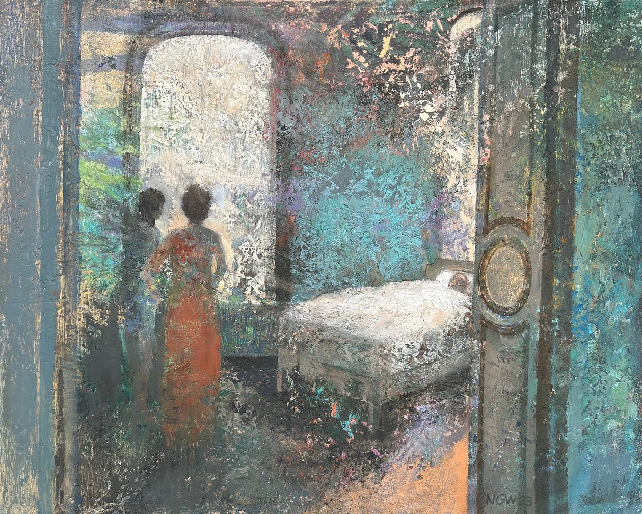 La casa degli spiriti, 2023-23 (olio su tavola) da Nick Williams