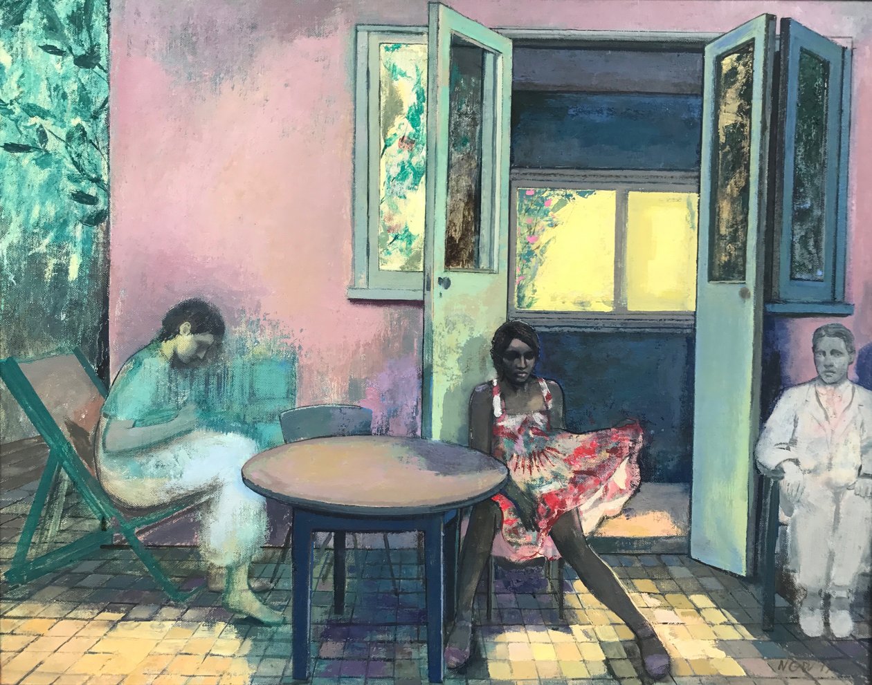 Shellshock, 2016-23 (olio su tavola) da Nick Williams