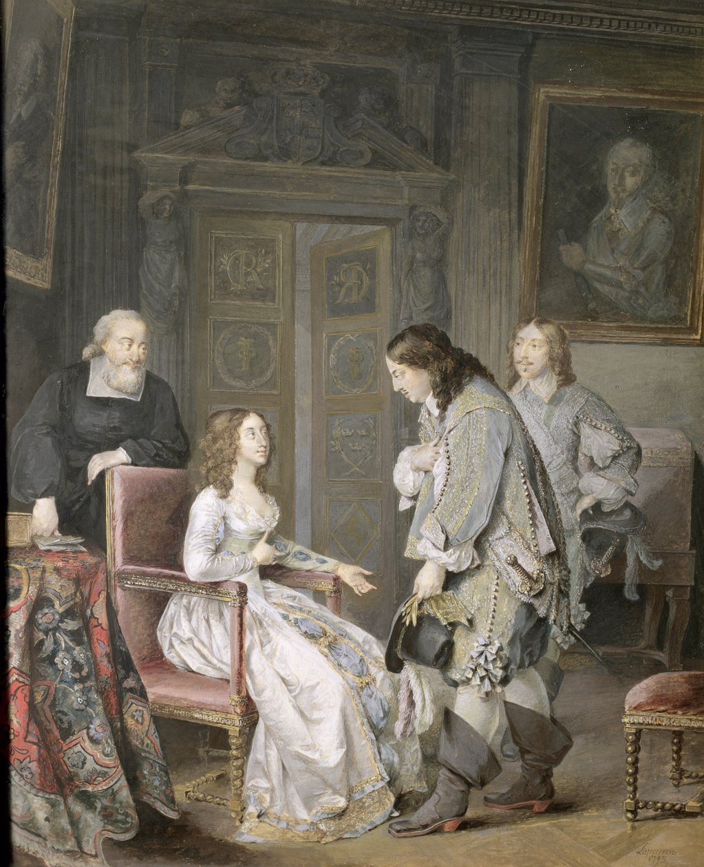 Regina Kristina di Svezia (1626-89) e Karl X Gustav di Svezia (1622-60) 1793 da Niclas II Lafrensen