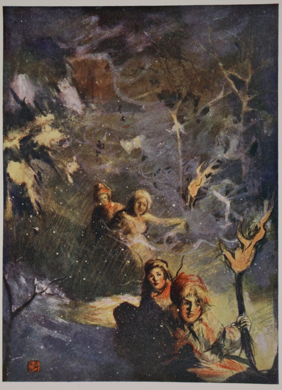 Slittino alla luce delle torce, 1905 da Nico Jungman