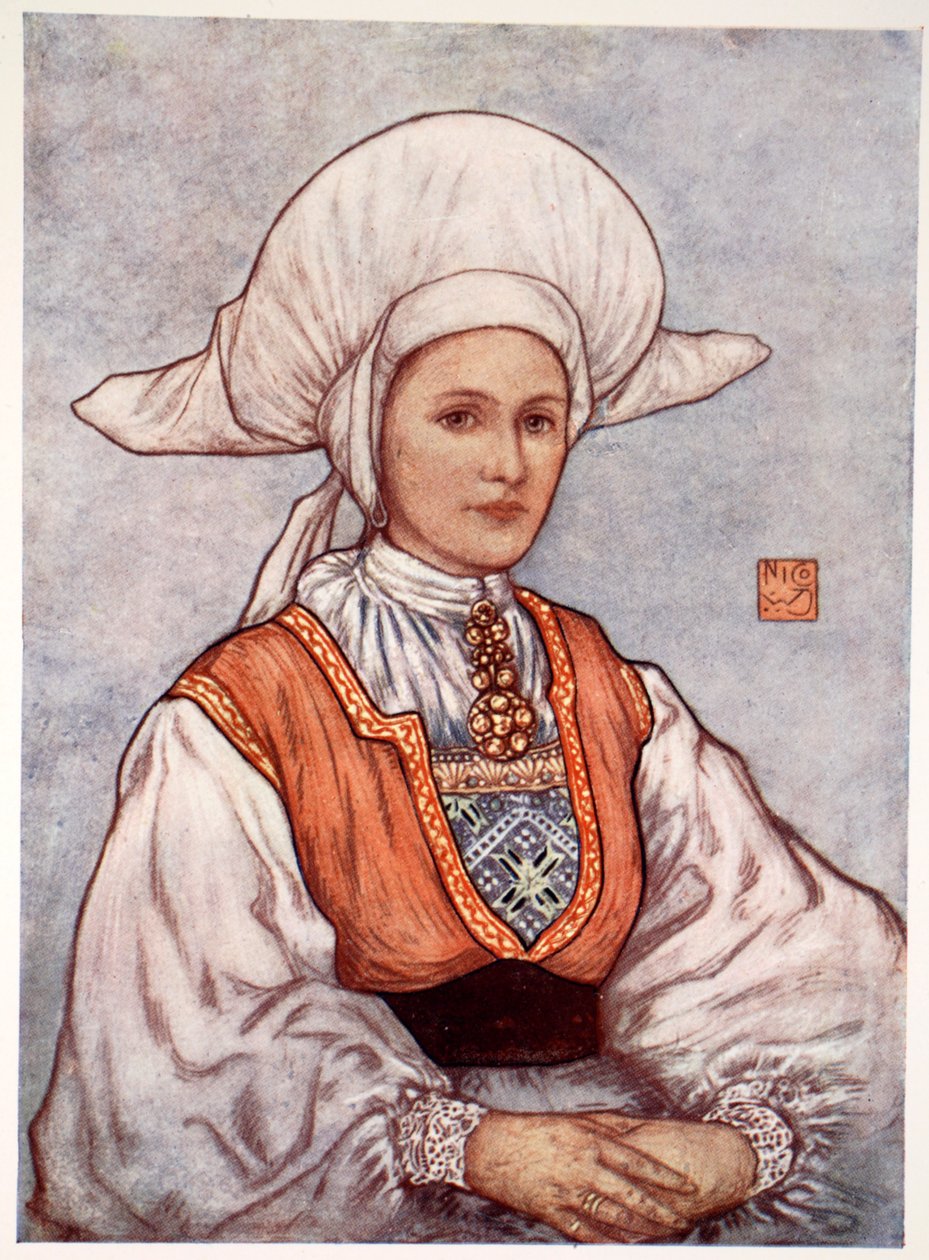 Cappello bianco indossato nel distretto di Bergen, 1905 da Nico Jungman